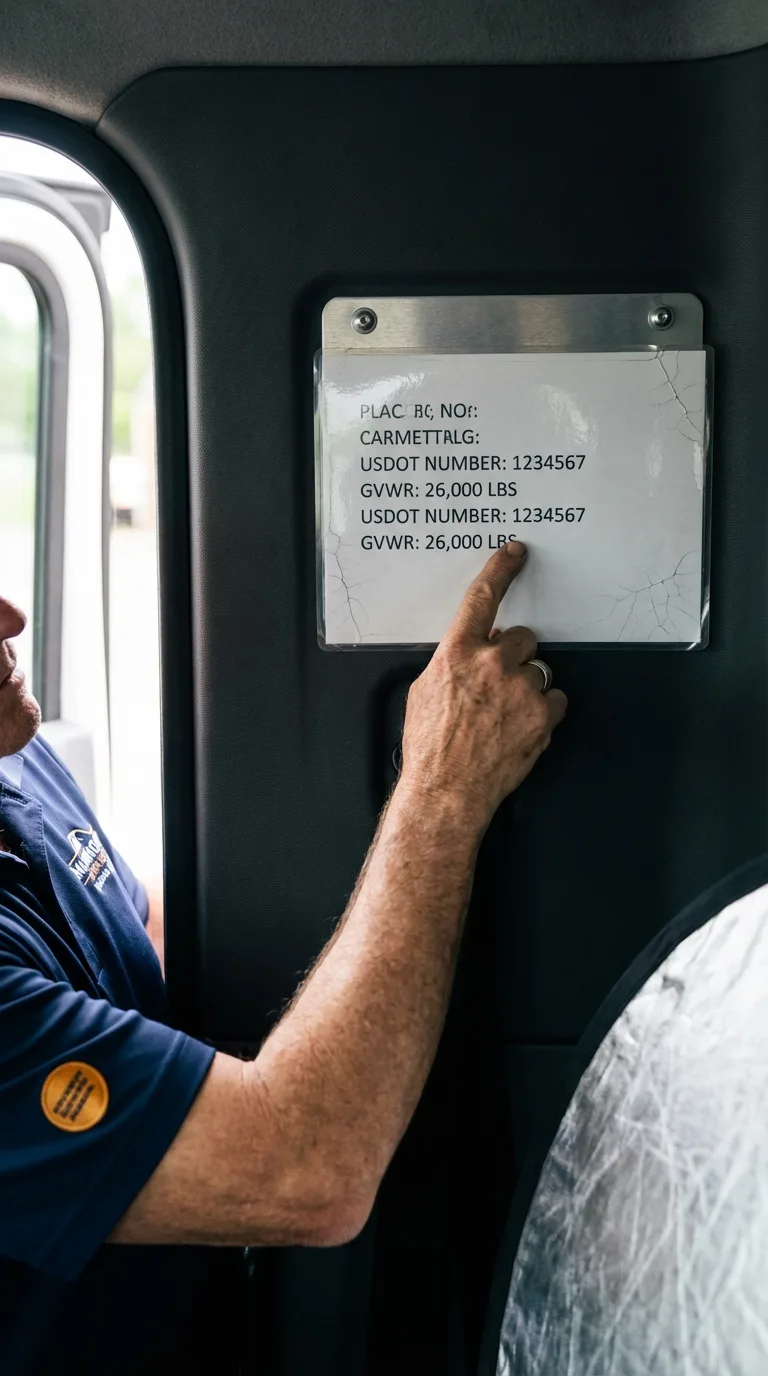 USDOT licensing placard verification in Wiscasset